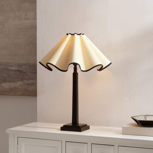 Safavieh Monika, 24.5-Inch Resin Table Lamp With Natural Rattan Shade — Black Base, Warm Ambient Glow For Living Spaces TBL4663A