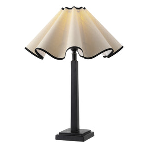 Safavieh Monika, 24.5-Inch Resin Table Lamp With Natural Rattan Shade — Black Base, Warm Ambient Glow For Living Spaces TBL4663A