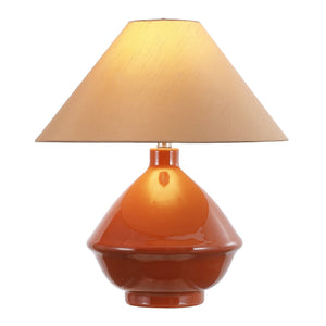 Safavieh Maisie, Elegant 20.25" Brown Glazed Ceramic Table Lamp With Fabric Shade For Cozy, Versatile Lighting TBL4665A
