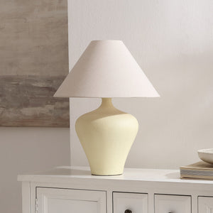 Safavieh Cassa, Sculptural 21" Beige Resin Table Lamp With Fabric Shade For Warm Ambient Lighting And Style TBL4668A