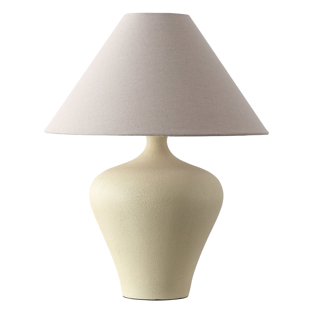 Safavieh Cassa, Sculptural 21" Beige Resin Table Lamp With Fabric Shade For Warm Ambient Lighting And Style TBL4668A