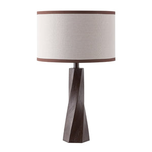 Safavieh Enza, Walnut Resin Table Lamp With Fabric Shade — 23.5" Ambient Light For Bedroom, Living Room Decor TBL4669A