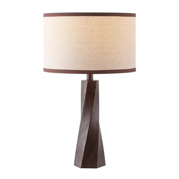 Safavieh Enza, Walnut Resin Table Lamp With Fabric Shade — 23.5" Ambient Light For Bedroom, Living Room Decor TBL4669A