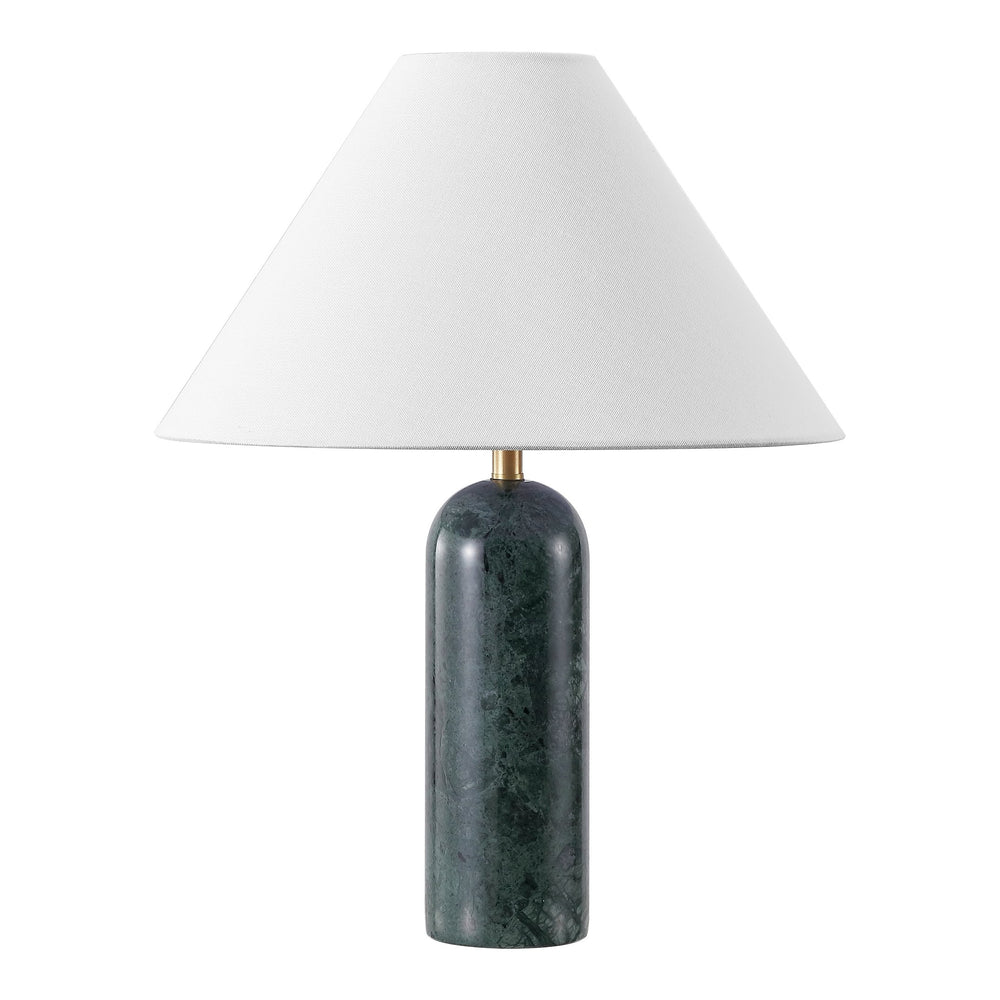 Safavieh Selah, Green Marble Table Lamp With Fabric Shade — 21" Ambient Lighting, Timeless Silhouette, Durable Base TBL4674A