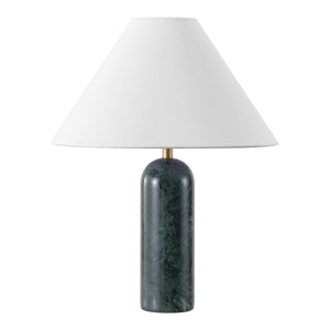 Safavieh Selah, Green Marble Table Lamp With Fabric Shade — 21" Ambient Lighting, Timeless Silhouette, Durable Base TBL4674A