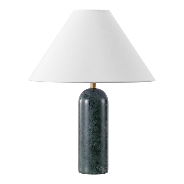Safavieh Selah, Green Marble Table Lamp With Fabric Shade — 21" Ambient Lighting, Timeless Silhouette, Durable Base TBL4674A