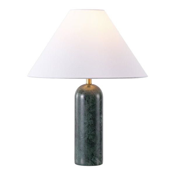 Safavieh Selah, Green Marble Table Lamp With Fabric Shade — 21" Ambient Lighting, Timeless Silhouette, Durable Base TBL4674A