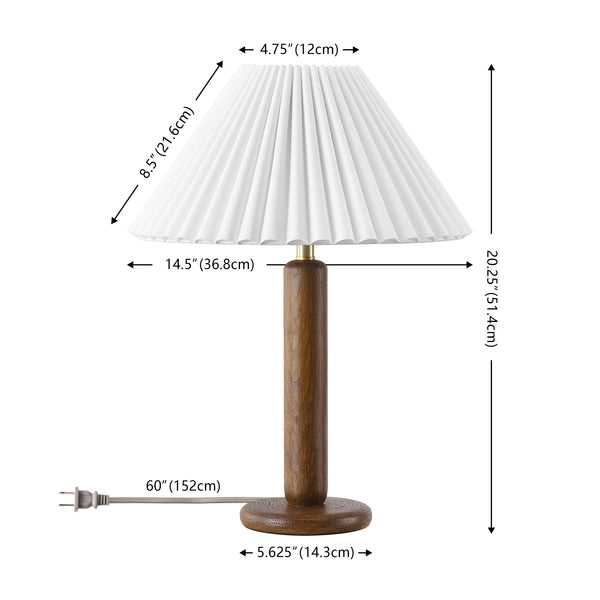 Safavieh Chlo, 20.25" Resin Table Lamp In Dark Brown With Fabric Shade — Sculptural Ambient Light For Rooms TBL4676A