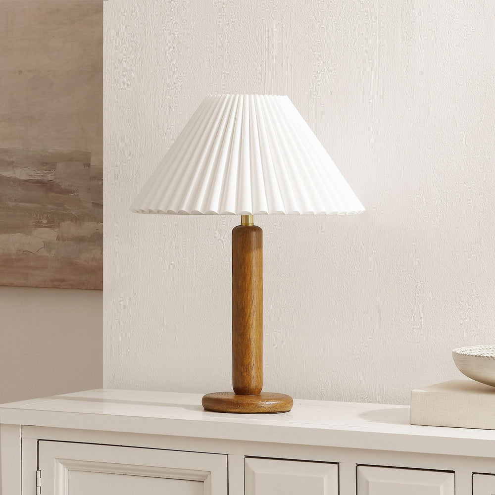 Safavieh Chlo, 20.25" Resin Table Lamp In Dark Brown With Fabric Shade — Sculptural Ambient Light For Rooms TBL4676A