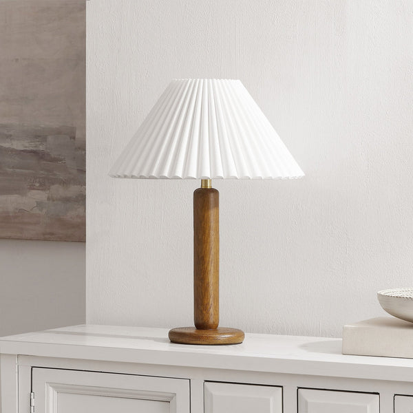 Safavieh Chlo, 20.25" Resin Table Lamp In Dark Brown With Fabric Shade — Sculptural Ambient Light For Rooms TBL4676A