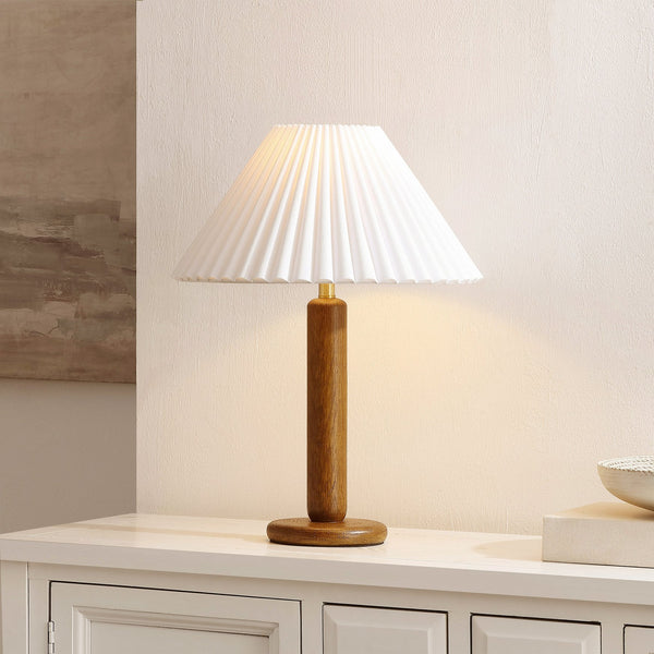 Safavieh Chlo, 20.25" Resin Table Lamp In Dark Brown With Fabric Shade — Sculptural Ambient Light For Rooms TBL4676A