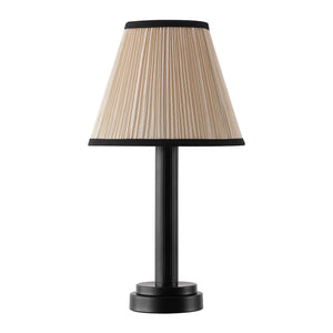 Safavieh Catina, Sleek 18" Matte Black Metal Table Lamp With Fabric Shade — Modern Minimalist Lighting For Bedside TBL4678A