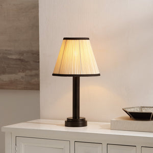 Safavieh Catina, Sleek 18" Matte Black Metal Table Lamp With Fabric Shade — Modern Minimalist Lighting For Bedside TBL4678A