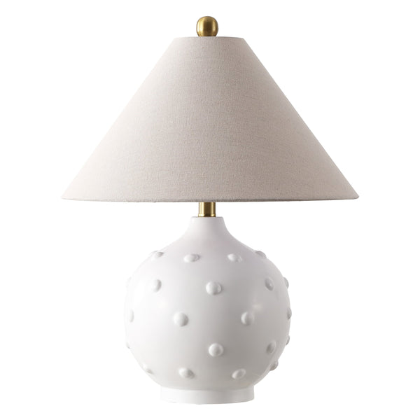 Safavieh Leanni, 22-Inches White Resin Table Lamp — Elegant Fabric Shade, Soft Ambient Light For Living Spaces TBL4680A