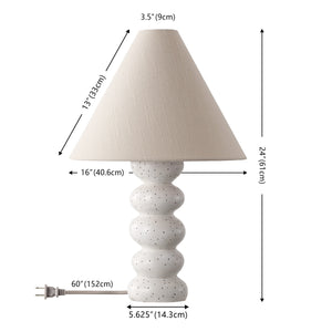 Safavieh Luana, 24-Inches White Resin Table Lamp With Fabric Shade — Coastal Minimalist Ambient Lighting For Home TBL4681A