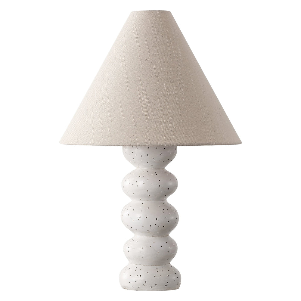 Safavieh Luana, 24-Inches White Resin Table Lamp With Fabric Shade — Coastal Minimalist Ambient Lighting For Home TBL4681A