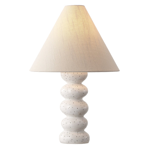 Safavieh Luana, 24-Inches White Resin Table Lamp With Fabric Shade — Coastal Minimalist Ambient Lighting For Home TBL4681A