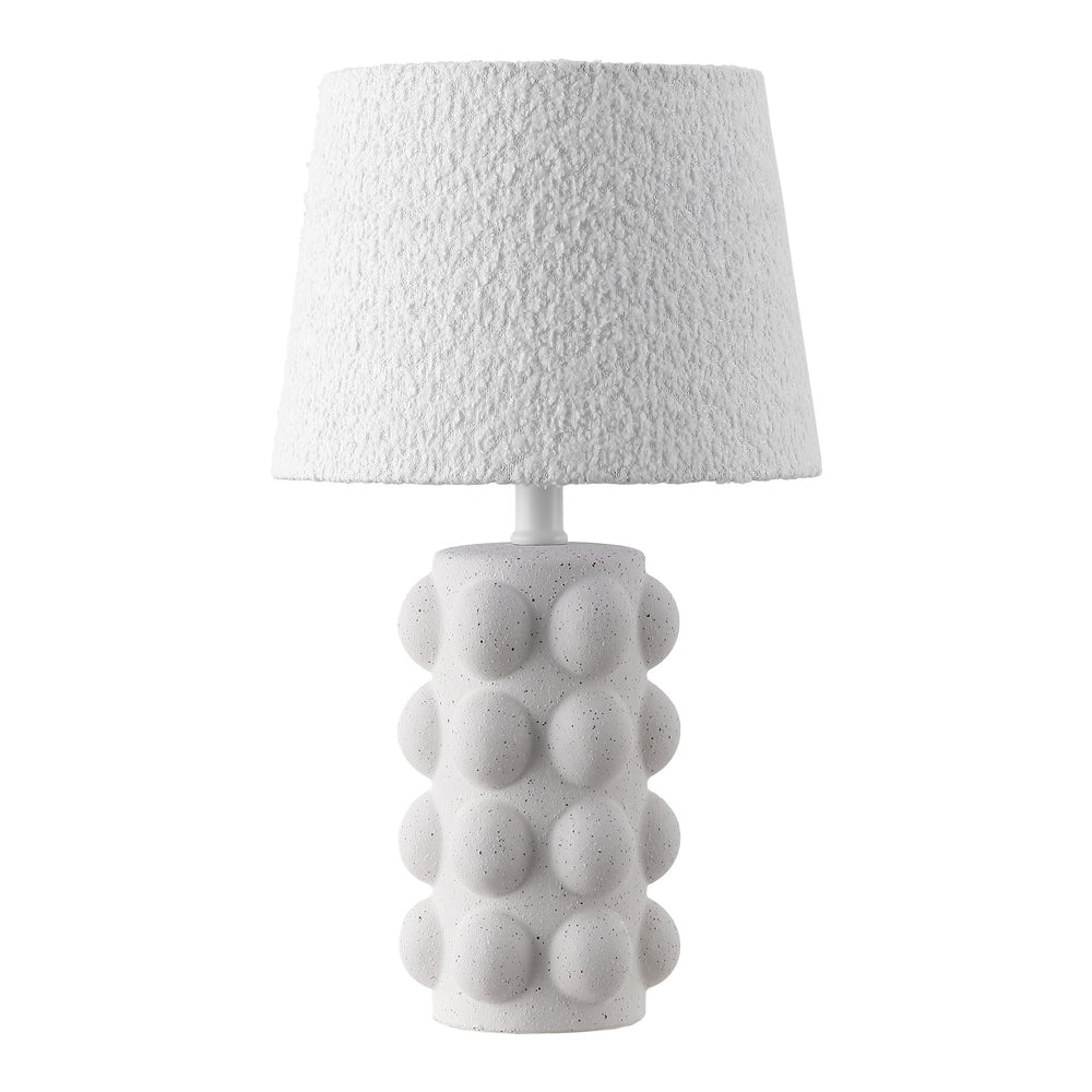Safavieh Milou, Compact 17.5" White Ceramic Table Lamp With Fabric Shade — Soft Ambient Light For Small Spaces TBL4685A