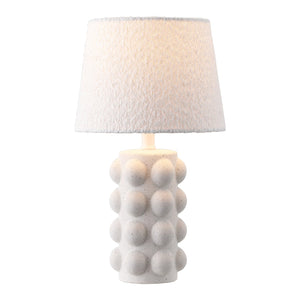 Safavieh Milou, Compact 17.5" White Ceramic Table Lamp With Fabric Shade — Soft Ambient Light For Small Spaces TBL4685A
