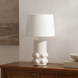 Safavieh Joss, 18.75" White Ceramic Table Lamp With Neutral Fabric Shade — Compact, Warm Ambient Light For Home Decor TBL4686A
