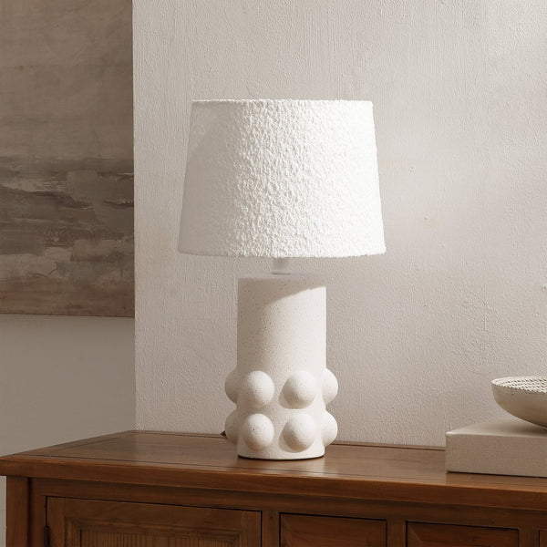 Safavieh Joss, 18.75" White Ceramic Table Lamp With Neutral Fabric Shade — Compact, Warm Ambient Light For Home Decor TBL4686A