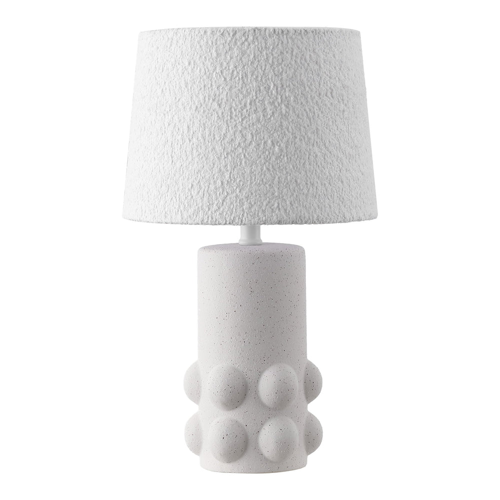 Safavieh Joss, 18.75" White Ceramic Table Lamp With Neutral Fabric Shade — Compact, Warm Ambient Light For Home Decor TBL4686A