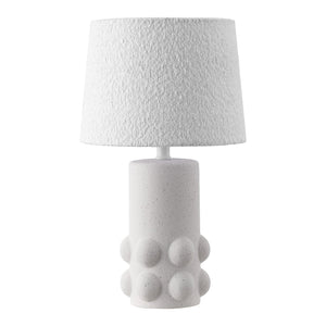 Safavieh Joss, 18.75" White Ceramic Table Lamp With Neutral Fabric Shade — Compact, Warm Ambient Light For Home Decor TBL4686A
