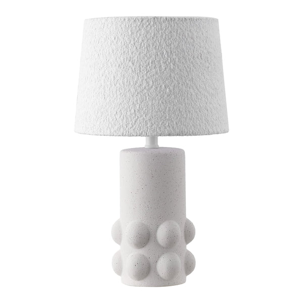 Safavieh Joss, 18.75" White Ceramic Table Lamp With Neutral Fabric Shade — Compact, Warm Ambient Light For Home Decor TBL4686A