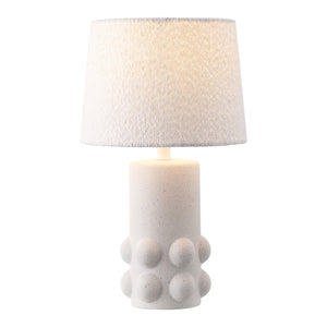 Safavieh Joss, 18.75" White Ceramic Table Lamp With Neutral Fabric Shade — Compact, Warm Ambient Light For Home Decor TBL4686A