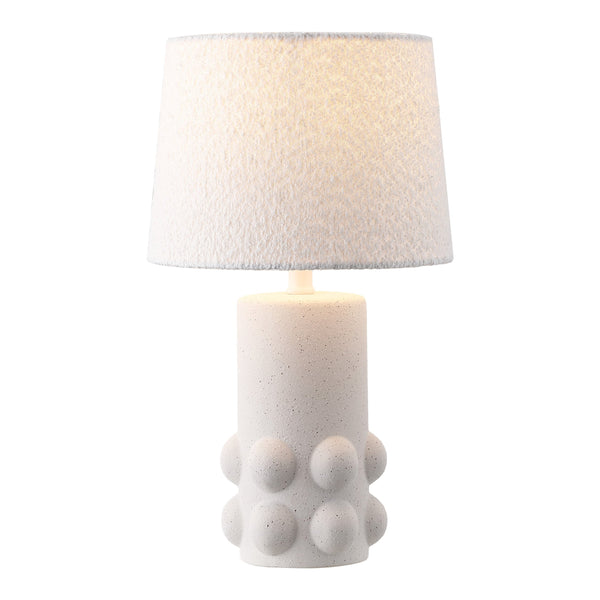 Safavieh Joss, 18.75" White Ceramic Table Lamp With Neutral Fabric Shade — Compact, Warm Ambient Light For Home Decor TBL4686A
