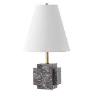 Safavieh Maia, 22-Inches Grey Marble Table Lamp With Fabric Shade — Contemporary Ambient Light For Modern Spaces TBL4692A