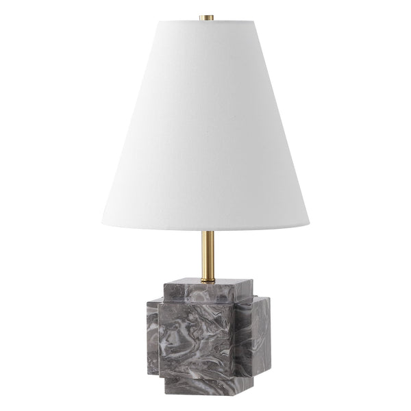 Safavieh Maia, 22-Inches Grey Marble Table Lamp With Fabric Shade — Contemporary Ambient Light For Modern Spaces TBL4692A