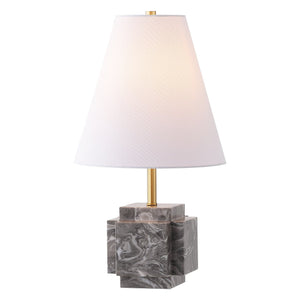 Safavieh Maia, 22-Inches Grey Marble Table Lamp With Fabric Shade — Contemporary Ambient Light For Modern Spaces TBL4692A