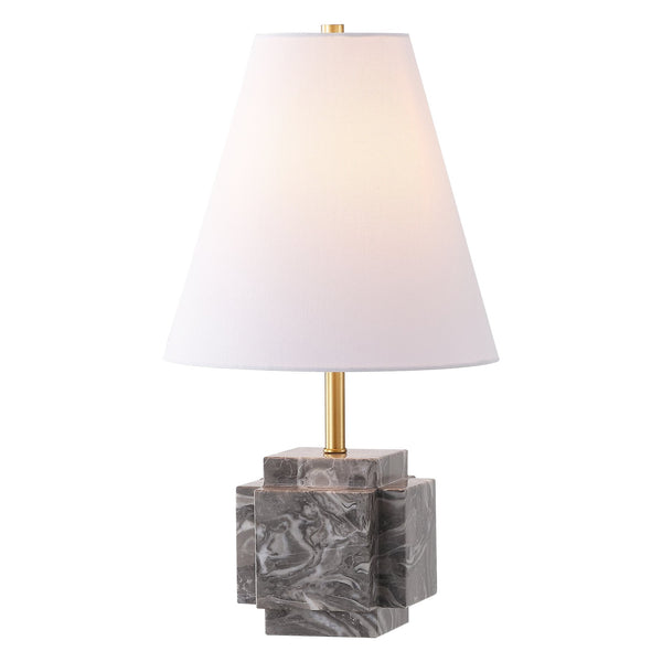 Safavieh Maia, 22-Inches Grey Marble Table Lamp With Fabric Shade — Contemporary Ambient Light For Modern Spaces TBL4692A