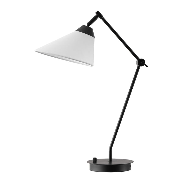 Safavieh Charli, Matte Black Metal & Fabric Table Lamp — 20.75" Compact Modern Accent Light For Living Room TBL4694A