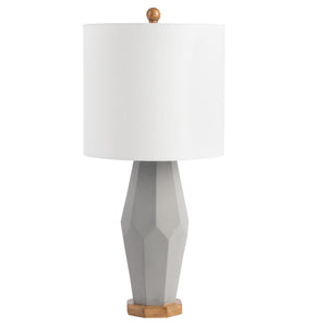 Safavieh LANDREN, Elegant 27-Inch Grey Polyresin Table Lamp Set of 2 for Stylish Ambient Lighting Décor TBL7002A-SET2
