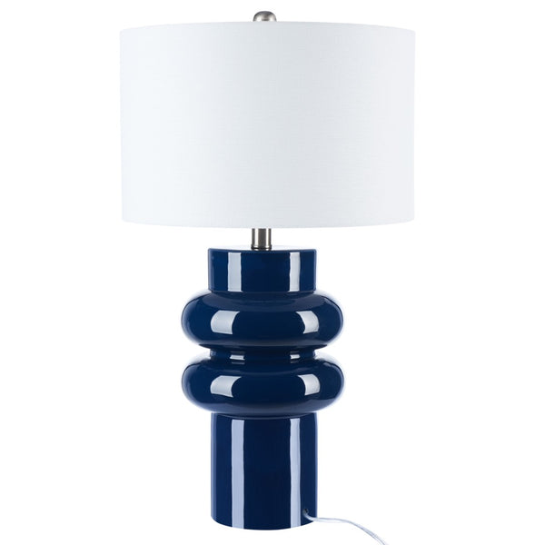 Safavieh HALLECK, 25.5 Inch Blue Ceramic Table Lamp - Stylish Accent Light for Home, Office & Bedroom Decor TBL7010A