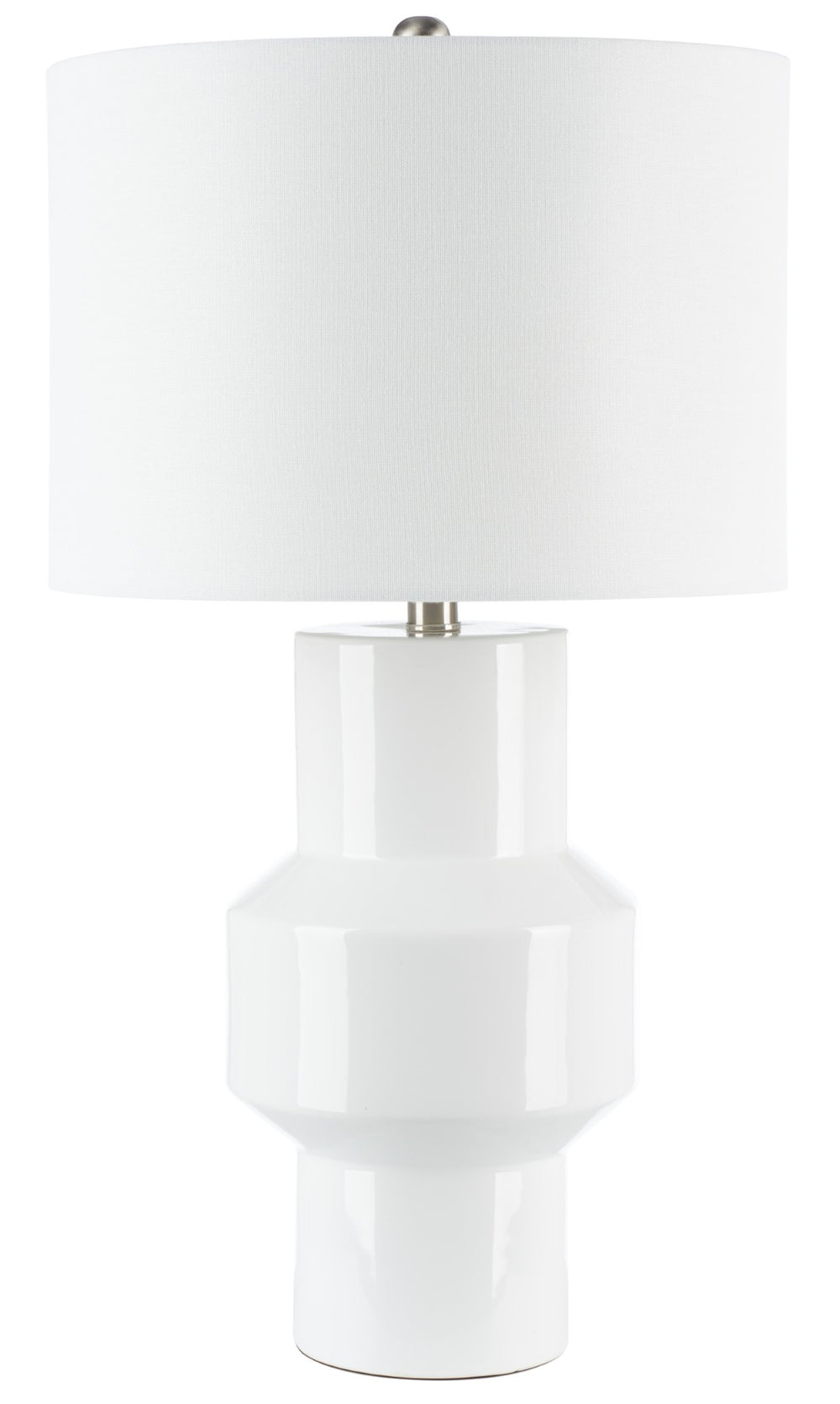 Safavieh JAVERT, 20.5 Inch White Glass Table Lamp - Elegant Ceramic Base, Soft Glow for Home & Office Decor TBL7012A