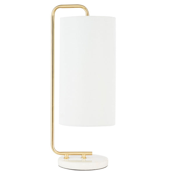 Safavieh TROILUS, 20-Inch Gold/White Steel & Marble Table Lamp - Elegant Accent for Home & Office Decor TBL7019A