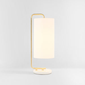 Safavieh TROILUS, 20-Inch Gold/White Steel & Marble Table Lamp - Elegant Accent for Home & Office Decor TBL7019A