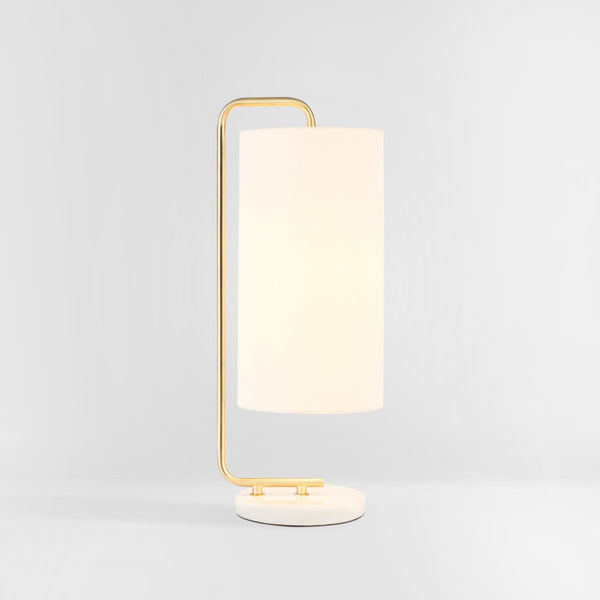 Safavieh TROILUS, 20-Inch Gold/White Steel & Marble Table Lamp - Elegant Accent for Home & Office Decor TBL7019A