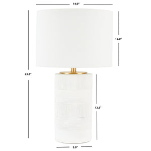 Safavieh WELLER, 25-Inch Polyresin Table Lamp - Minimalist Design for Modern Homes & Versatile Decor Styles White TBL7020A