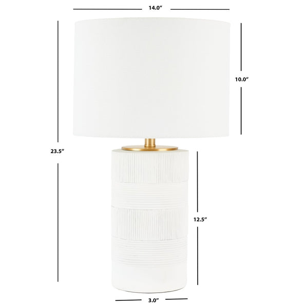 Safavieh WELLER, 25-Inch Polyresin Table Lamp - Minimalist Design for Modern Homes & Versatile Decor Styles White TBL7020A