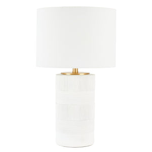 Safavieh WELLER, 25-Inch Polyresin Table Lamp - Minimalist Design for Modern Homes & Versatile Decor Styles White TBL7020A