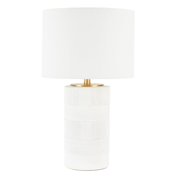 Safavieh WELLER, 25-Inch Polyresin Table Lamp - Minimalist Design for Modern Homes & Versatile Decor Styles White TBL7020A