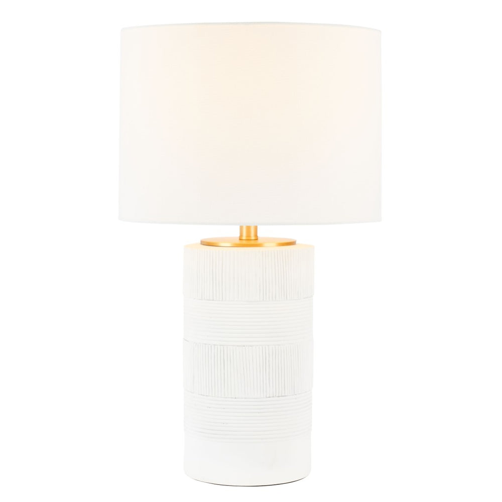 Safavieh WELLER, 25-Inch Polyresin Table Lamp - Minimalist Design for Modern Homes & Versatile Decor Styles White TBL7020A
