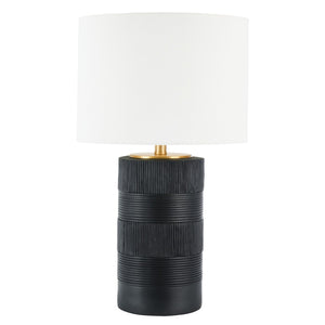 Safavieh WELLER, 25-Inch Polyresin Table Lamp - Minimalist Design for Modern Homes & Versatile Decor Styles Black TBL7020B