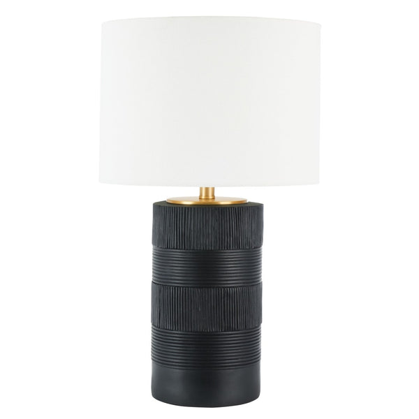 Safavieh WELLER, 25-Inch Polyresin Table Lamp - Minimalist Design for Modern Homes & Versatile Decor Styles Black TBL7020B