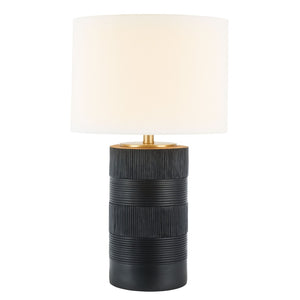 Safavieh WELLER, 25-Inch Polyresin Table Lamp - Minimalist Design for Modern Homes & Versatile Decor Styles Black TBL7020B