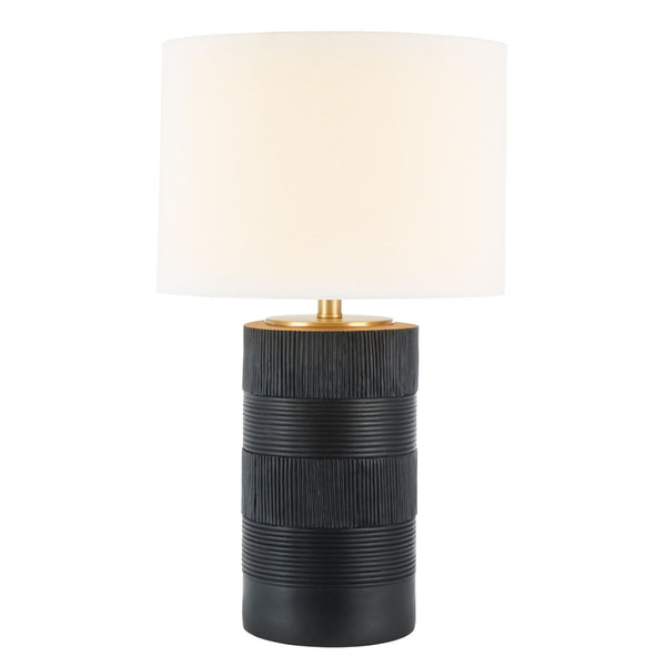Safavieh WELLER, 25-Inch Polyresin Table Lamp - Minimalist Design for Modern Homes & Versatile Decor Styles Black TBL7020B